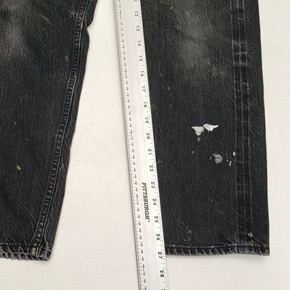 COS Paint Splattered Jeans Women's Size 29 Washed Black High Rise Straight Leg - Picture 12 of 15